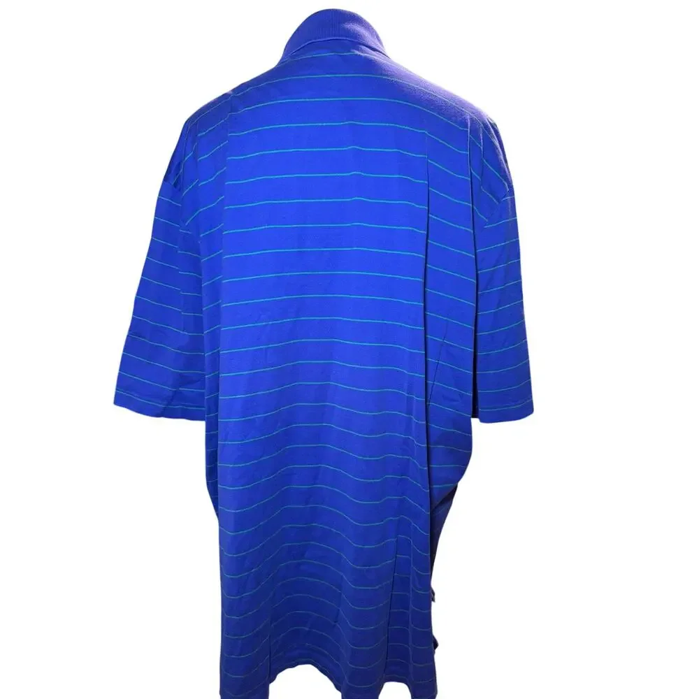 Polo Golf Ralph Lauren Blue Green Striped Polo Shirt, Golf Casual, Men's XL